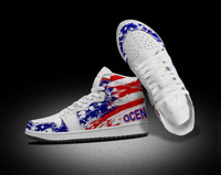 Custom America Flag Casual Shoes For Man 